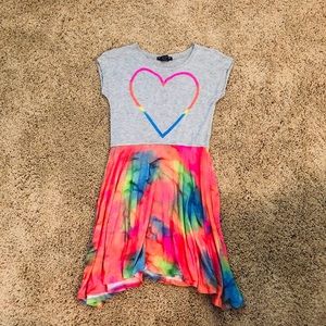 Heart and Tie-Die Skirt Dress